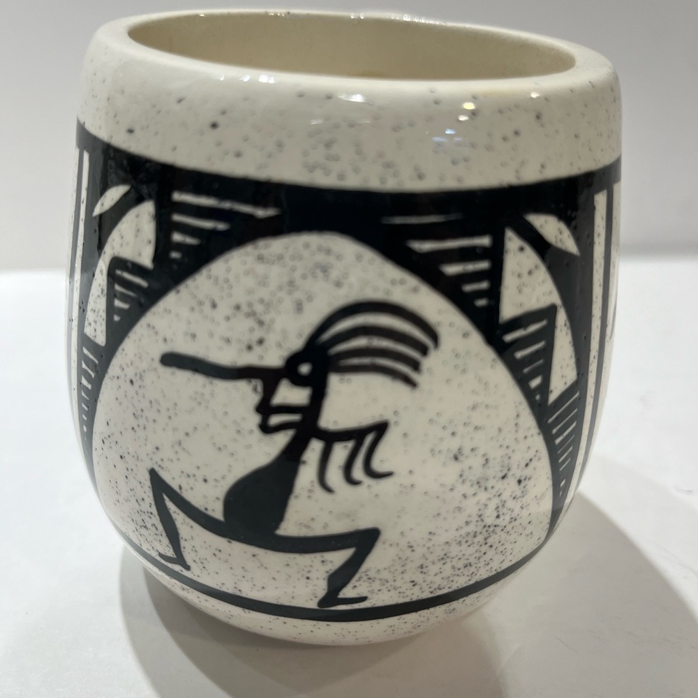 Southwest Tribal Pottery Art Coffee Cup Mug.  Hand crafted.